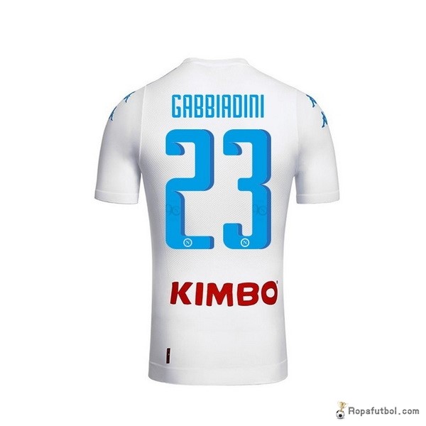 Camiseta Napoli Replica Segunda Ropa Gabbiadini 2016/17 Blanco